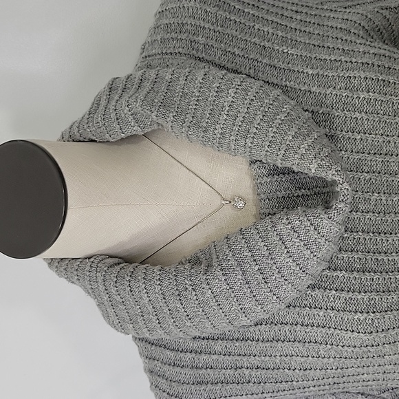 J Jill Gray Cowl Neck Sweater Dress SZ XL - Picture 2 of 11